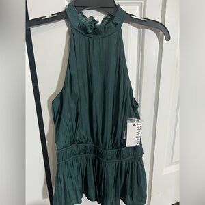 Nine West Forest Green Halter Top